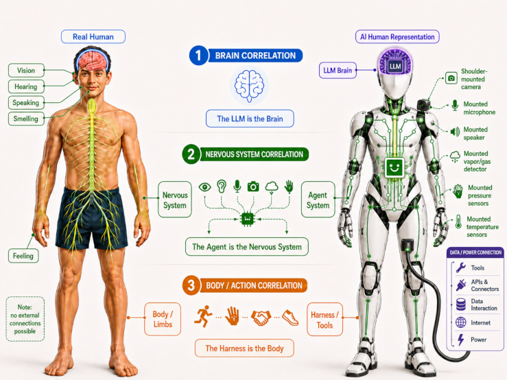 Differences between human brain and LLM brain